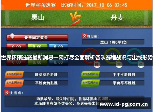 世界杯预选赛最新消息一网打尽全面解析各队赛程战况与出线形势 世界杯预选赛最新消息一网打尽全面解析各队赛程战况与出线形势